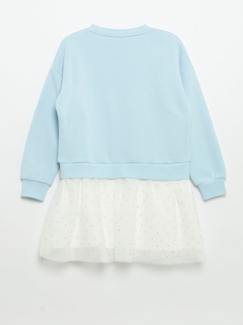 Robe sweat en molleton et tulle 'Minnie' 'Disney' Bleu - Kiabi