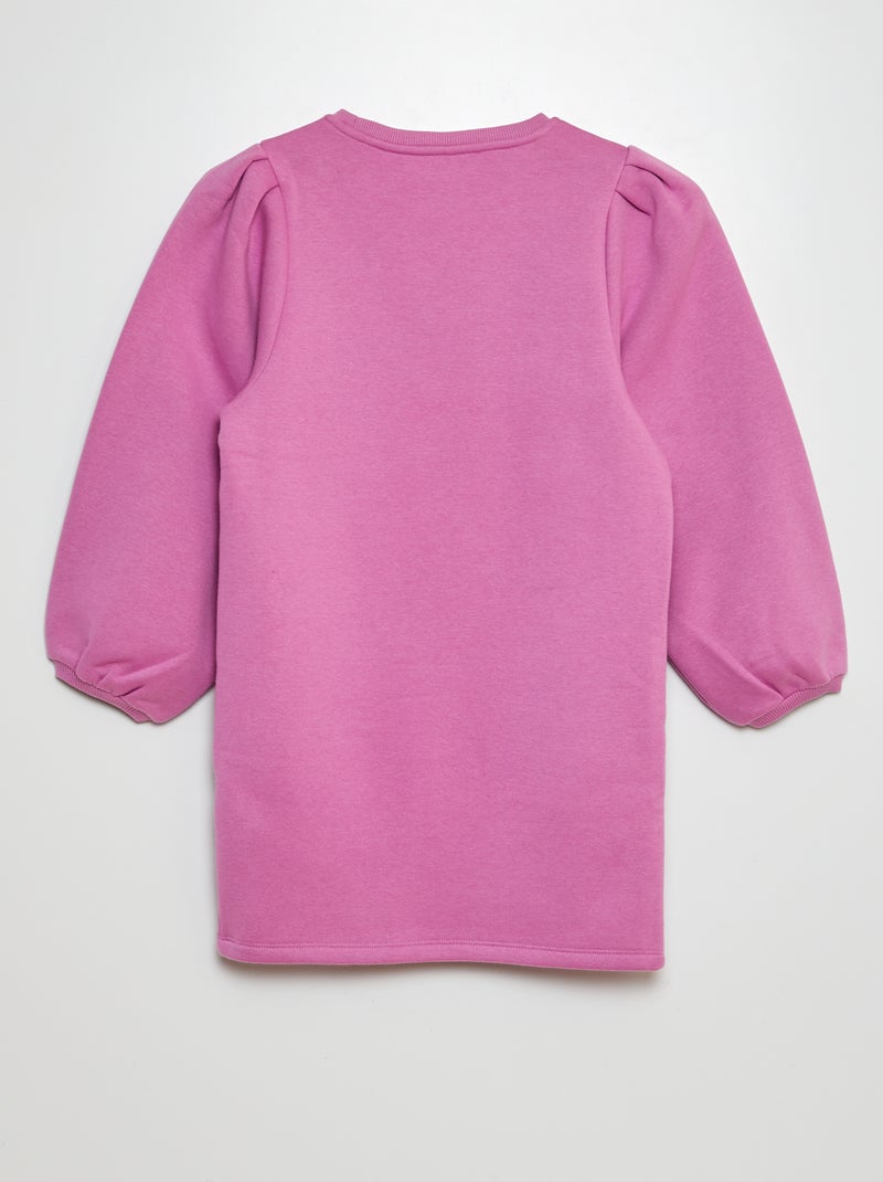 Robe sweat en molleton uni rose - Kiabi