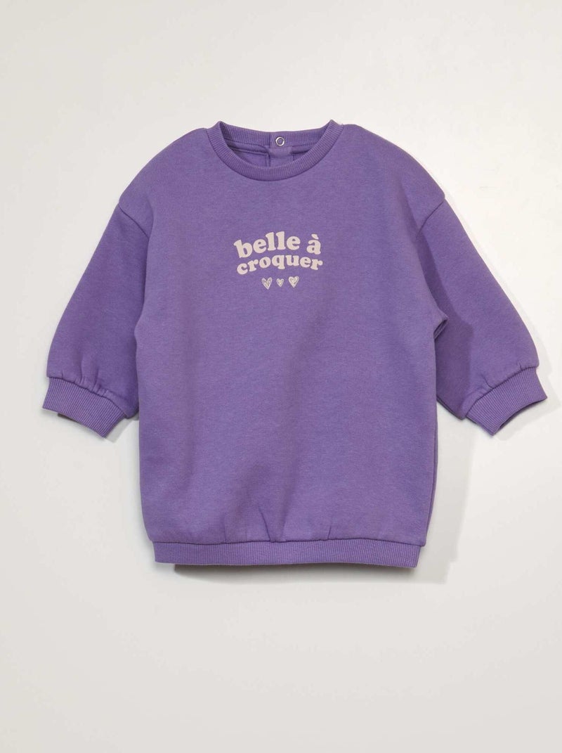 Robe sweat en molleton Violet - Kiabi