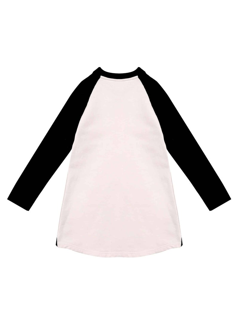 Robe Sweat    et  Dessin Poulbot  BABY - La Faute à Voltaire Noir Beige - Kiabi