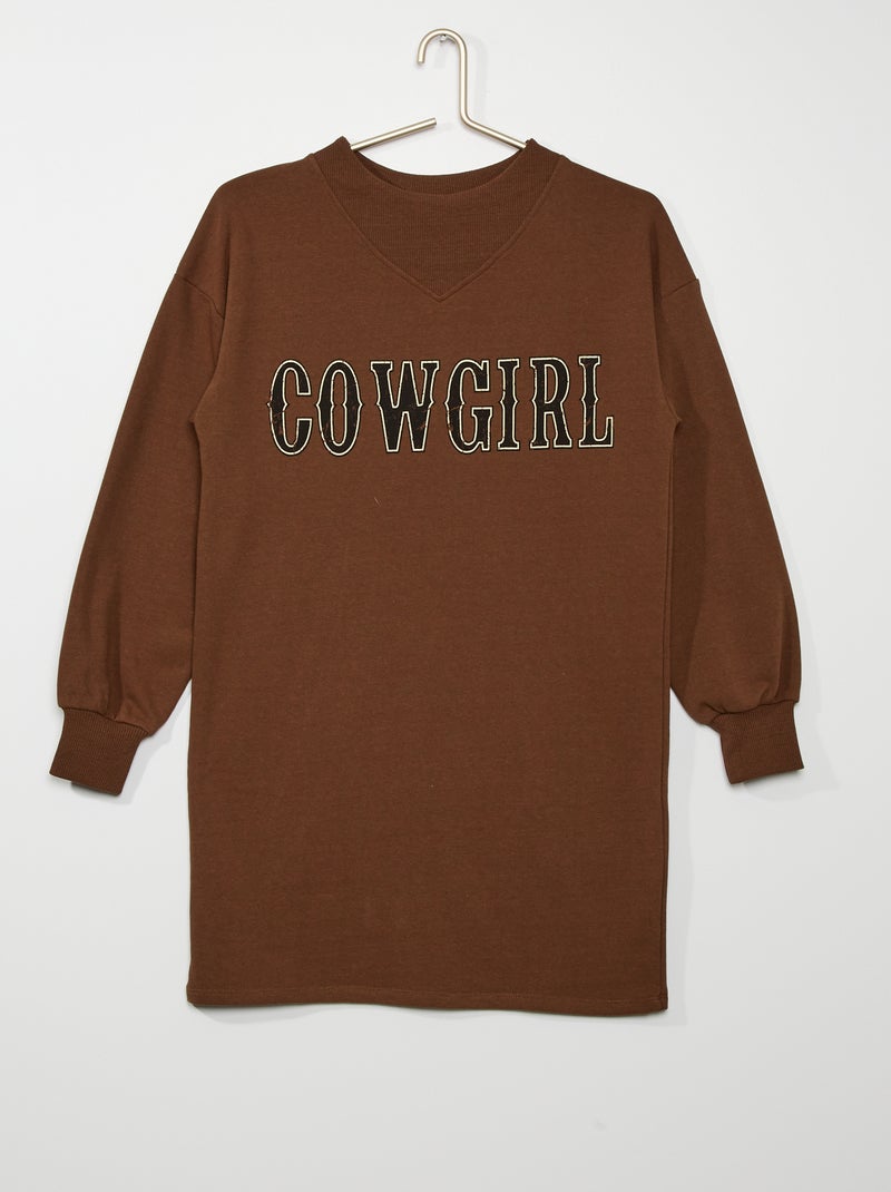 Robe sweat marron - Kiabi