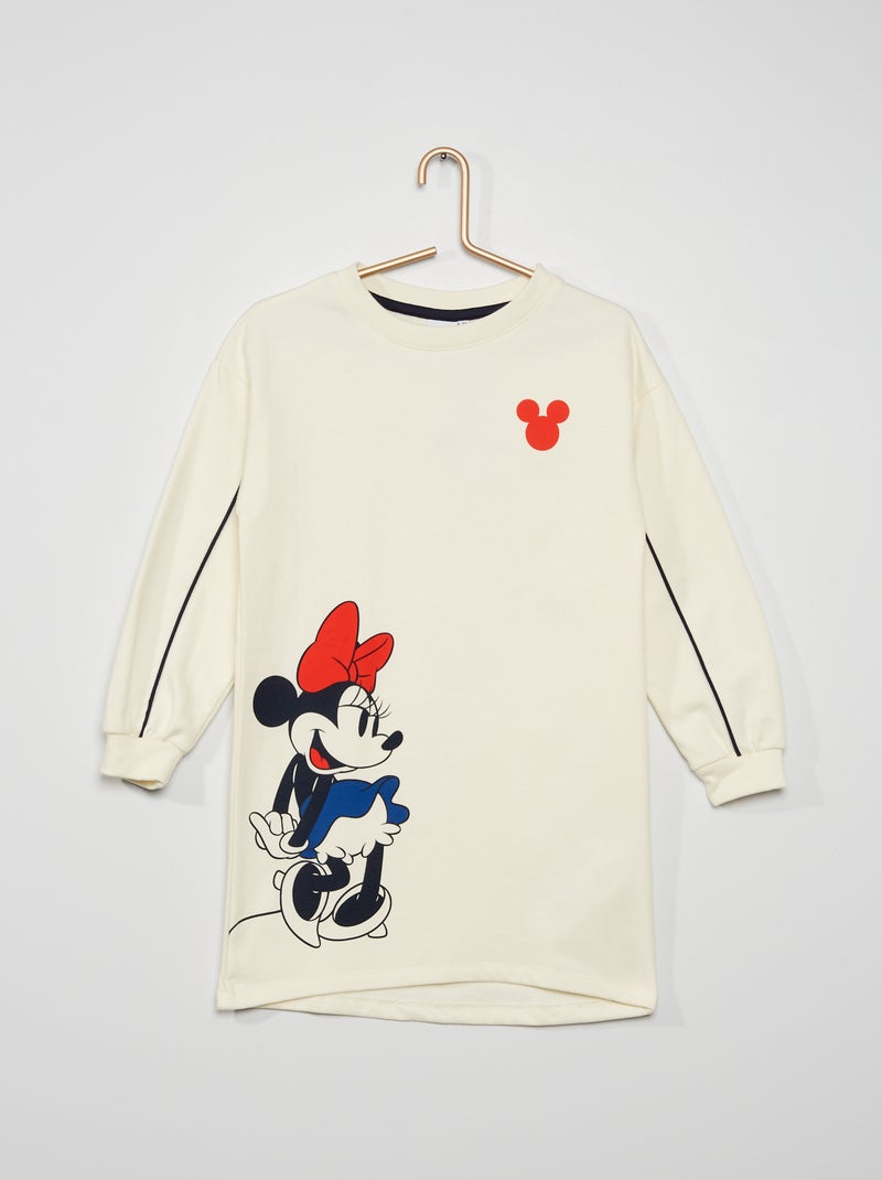 Robe sweat 'Minnie' blanc - Kiabi