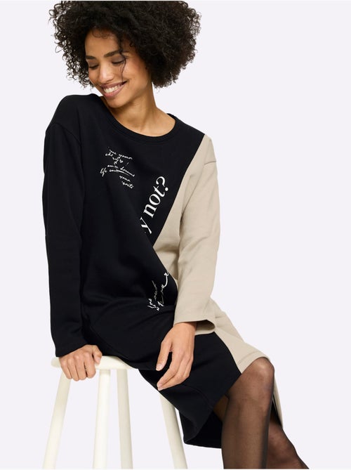 Robe Sweat Qualité Coton Doux Sur La Peau - Taille Standard - Helline - Kiabi Robe Sweat Qualité Coton Doux Sur La Peau - Taille Standard - Helline - Kiabi