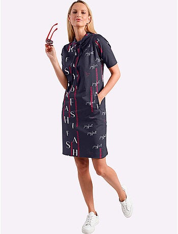 Robe Sweat Ravissant Tissu Imprimé - Taille Standard - helline