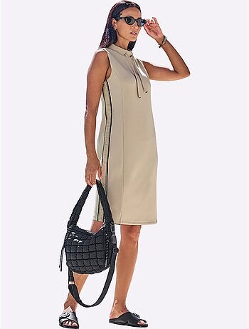 Robe sweat rayures contrastées - taille standard - helline