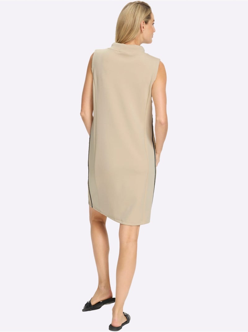 Robe sweat rayures contrastées - taille standard - helline Sable - Kiabi