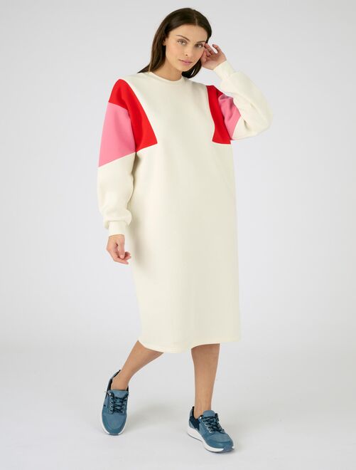 Robe sweat-shirt colorblock Thermolactyl - Damart - Kiabi