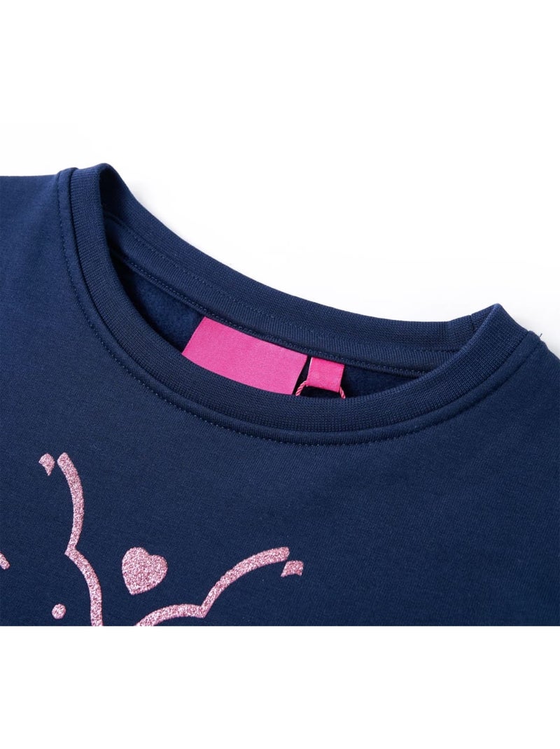 Robe Sweat-shirt Pour Enfants Coton - VidaXL Bleu - Kiabi