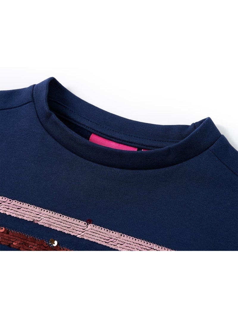 Robe Sweat-shirt Pour Enfants Coton - VidaXL Bleu - Kiabi