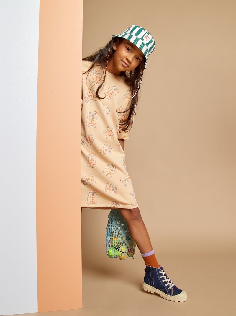 Robe sweat  X Taxi Brousse Beige - Kiabi