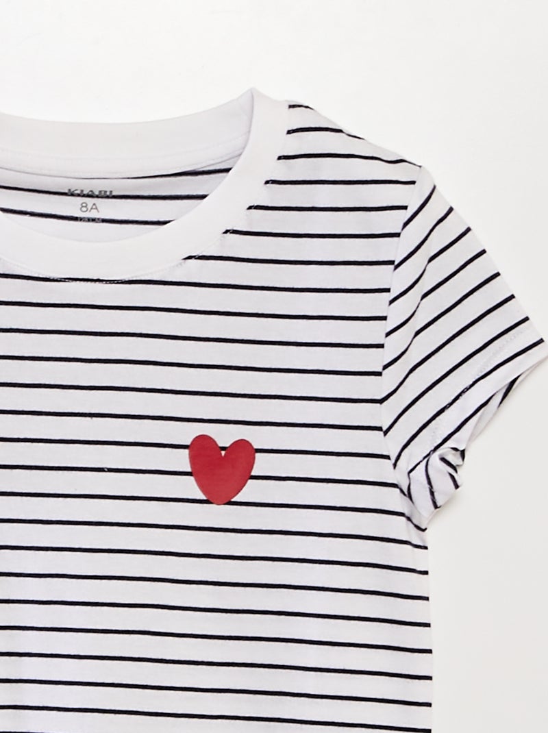 Robe t-shirt - Saint valentin Blanc - Kiabi