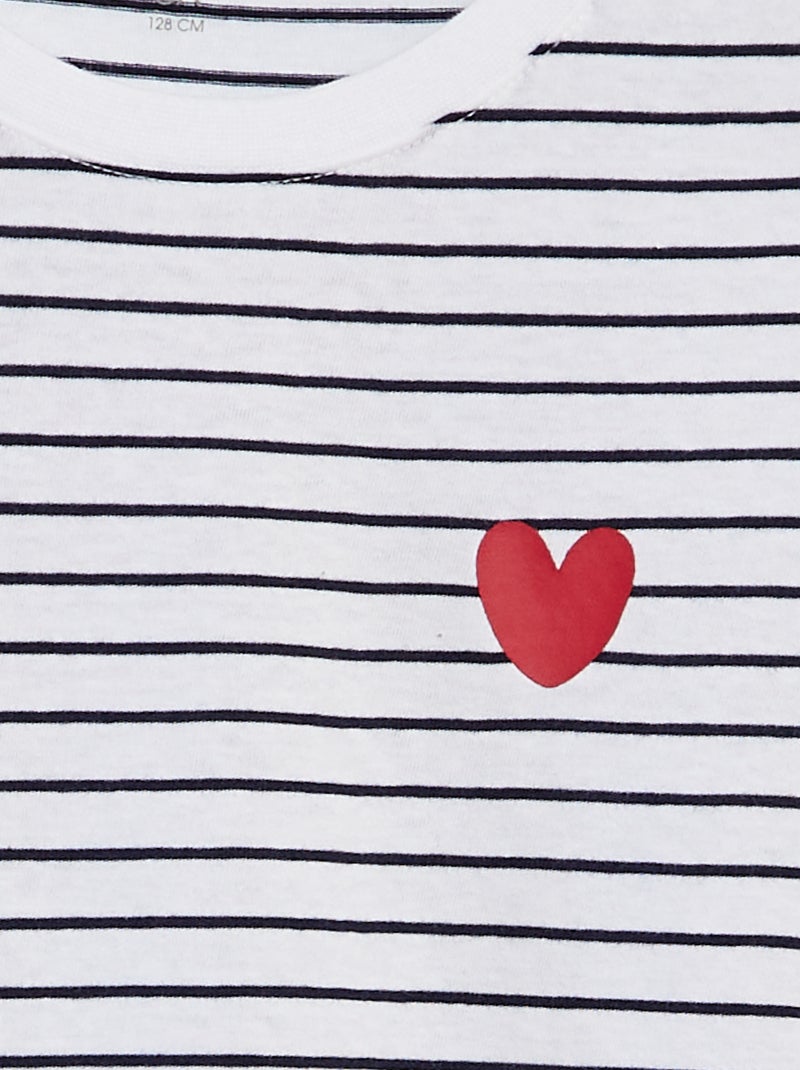 Robe t-shirt - Saint valentin Blanc - Kiabi