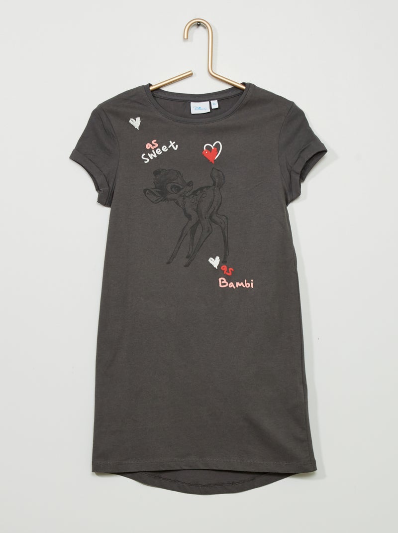 Robe t-shirt à col rond Gris foncé - Kiabi