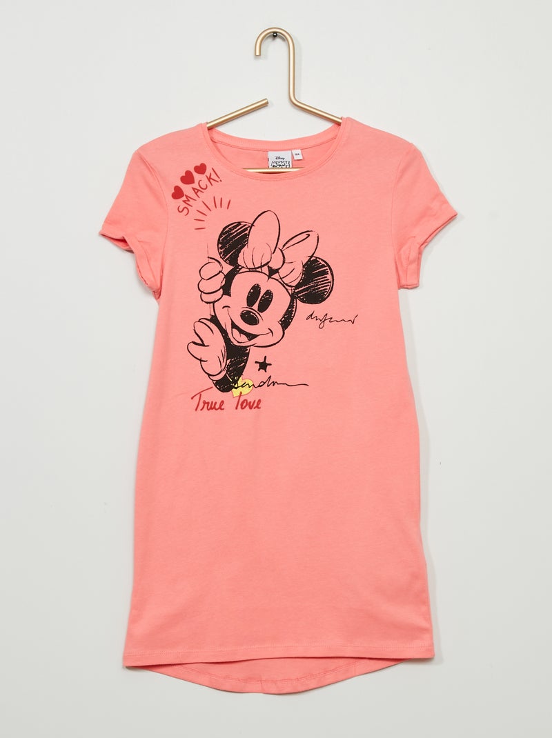 Robe t-shirt à col rond Rose - Kiabi