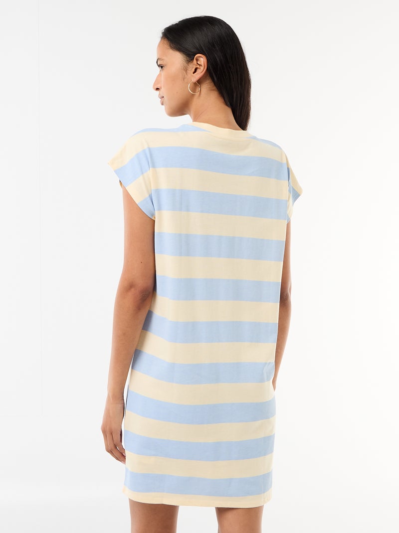 Robe t-shirt à manches courtes Bleu - Kiabi