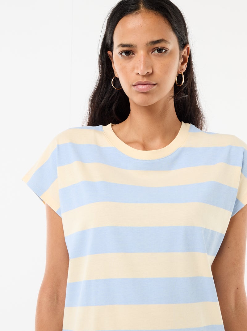 Robe t-shirt à manches courtes Bleu - Kiabi