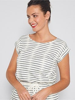 Robe T-shirt avec ceinture corde - Kiabi