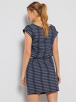 Robe T-shirt avec ceinture corde - Kiabi