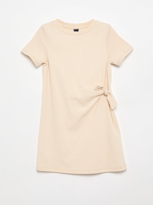 Robe T-shirt avec nœud sur le côté - Kiabi