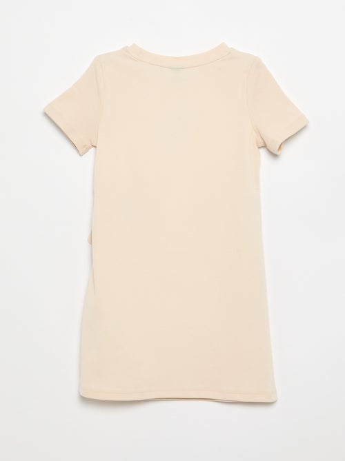 Robe T-shirt avec nœud sur le côté - Kiabi