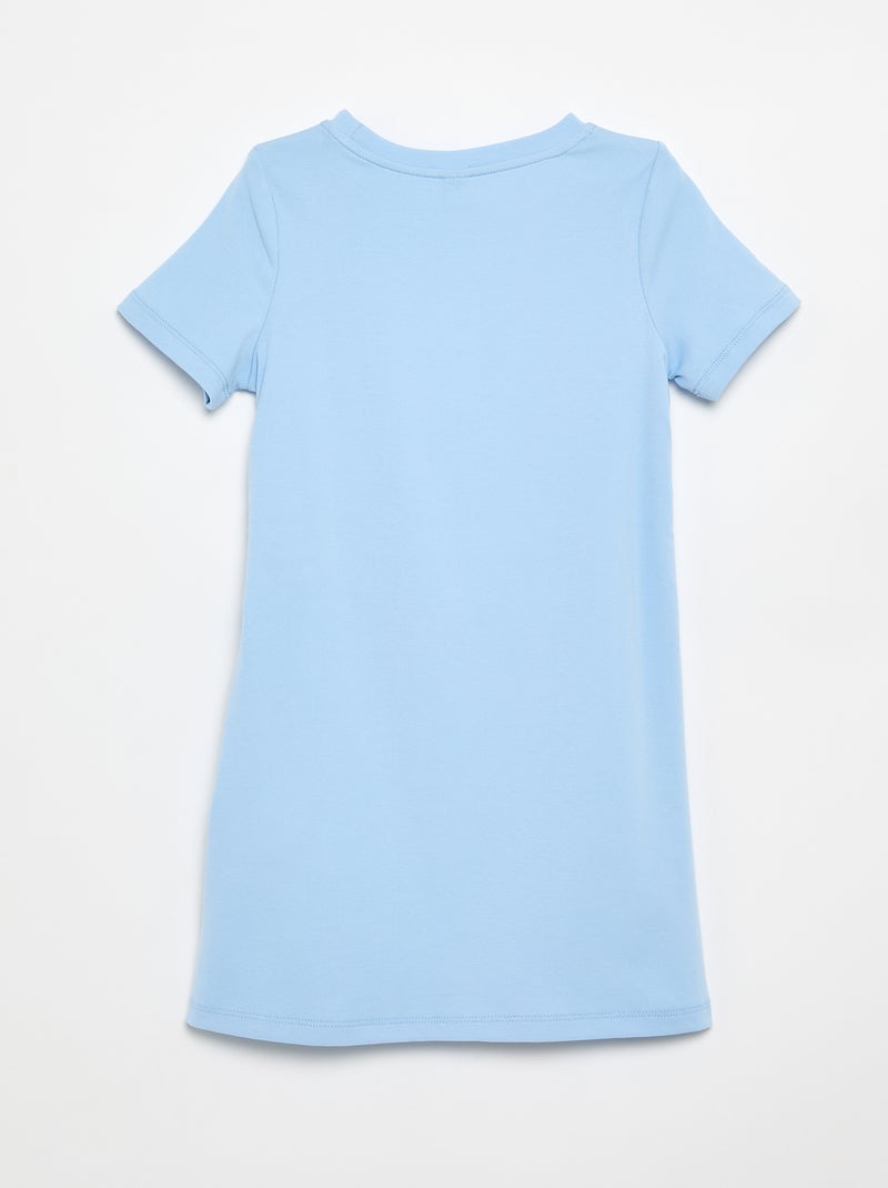 Robe T-shirt avec nœud sur le côté Bleu - Kiabi