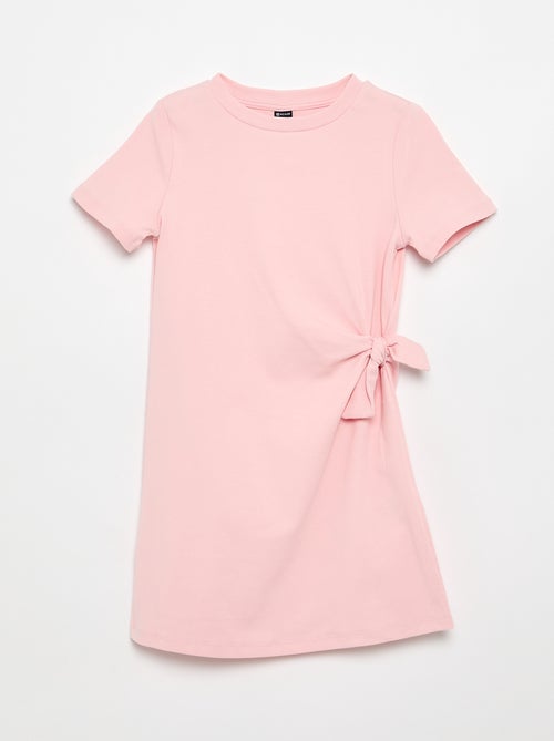Robe t-shirt avec nœud sur le côté - Kiabi