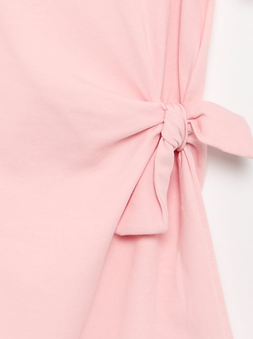Robe t-shirt avec nœud sur le côté - Kiabi