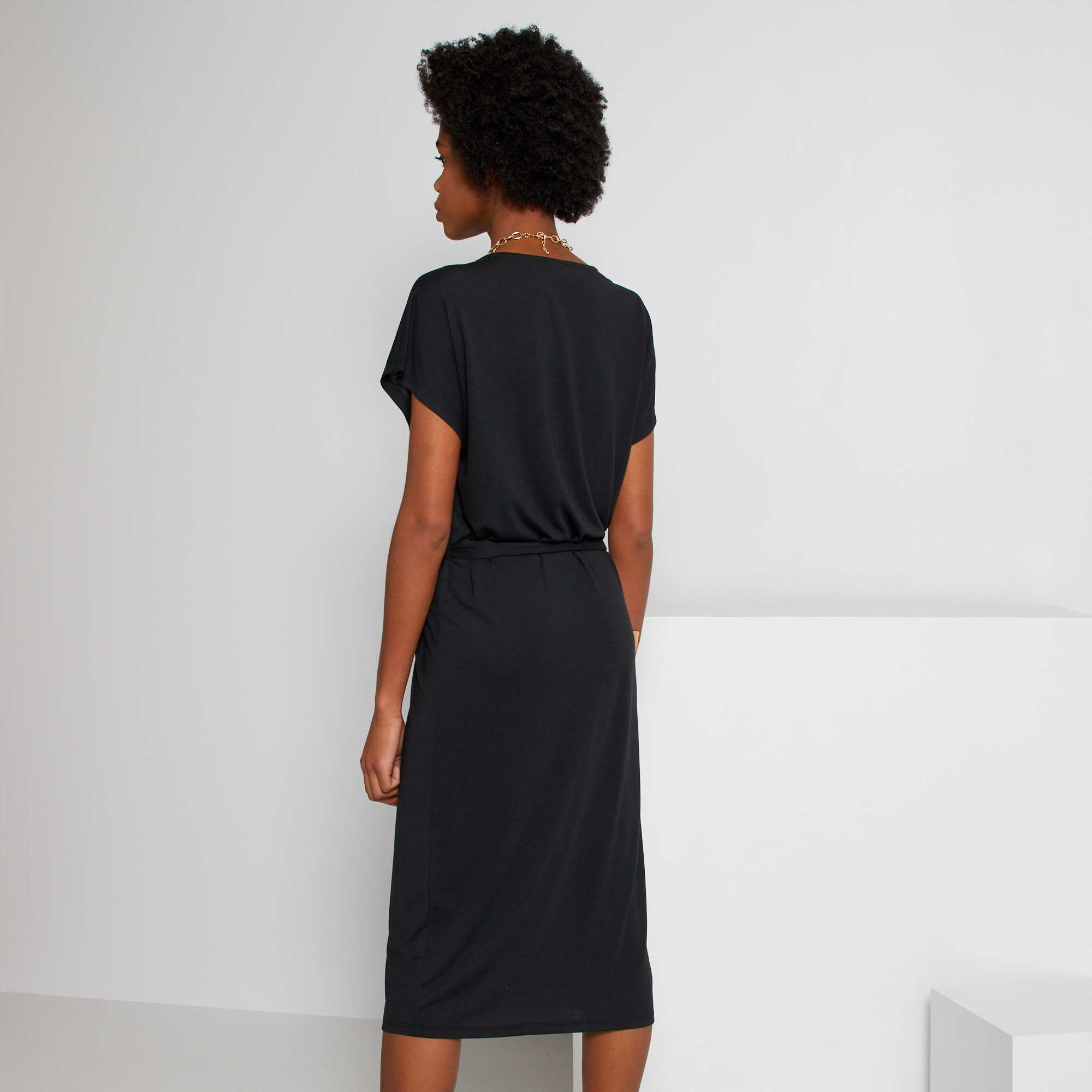 Robe tshirt ceinturée 'JDY' femme kaki Kiabi 20,00€