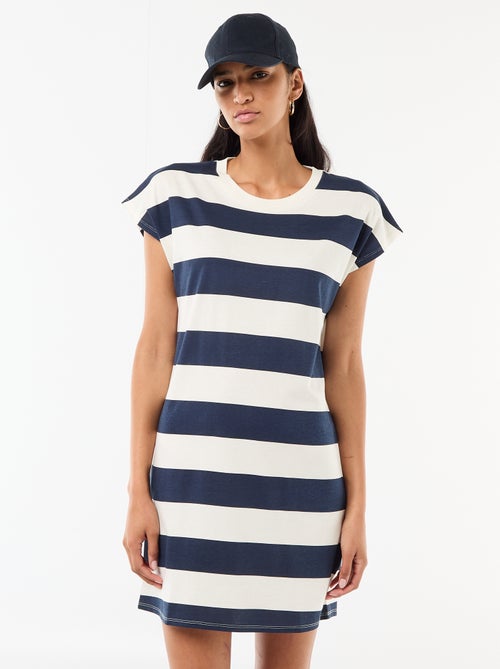 Robe t-shirt courte à manches corutes - Kiabi