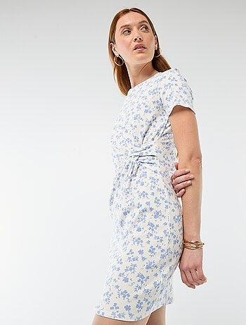 Robe t-shirt courte avec nœud fantaisie