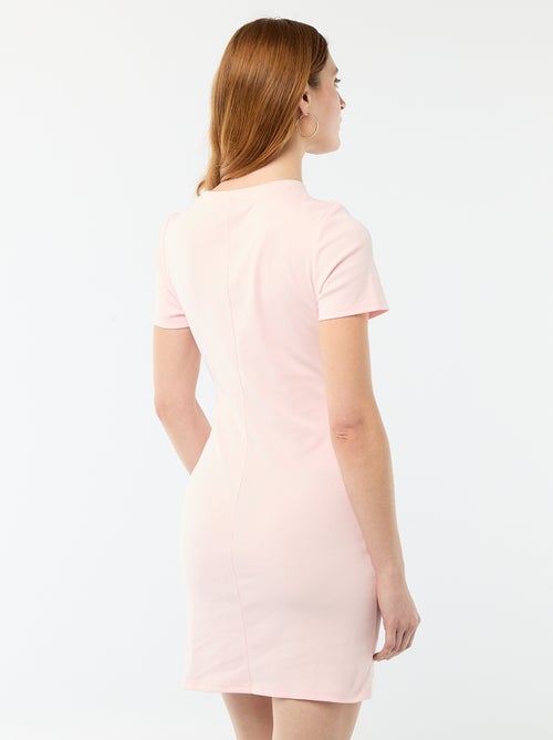 Robe t-shirt courte avec nœud fantaisie - Kiabi