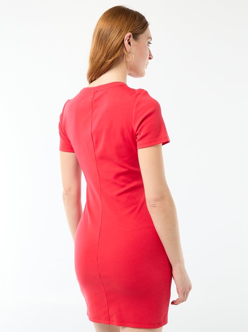 Robe t-shirt courte avec nœud fantaisie - Kiabi