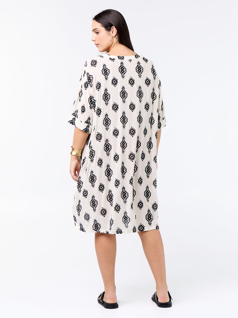 Robe t-shirt courte Beige - Kiabi