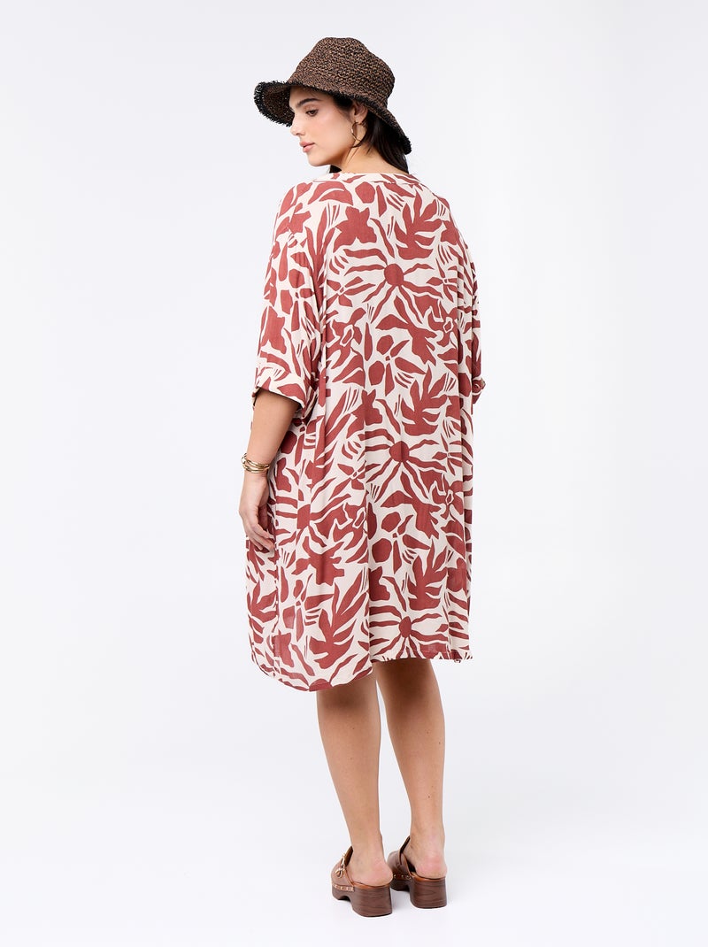 Robe t-shirt courte Beige - Kiabi