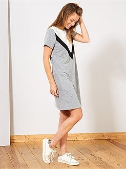 Robe t-shirt esprit sweat - Kiabi