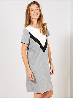 Robe t-shirt esprit sweat - Kiabi