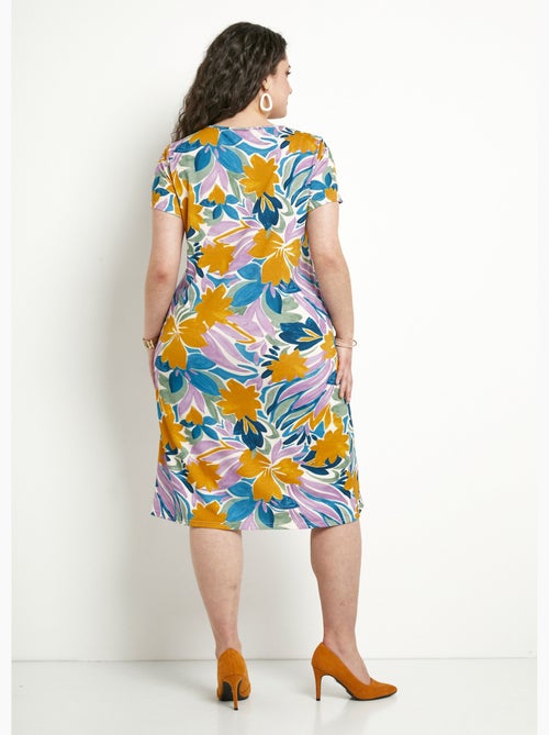 Robe T-shirt fleurie manches courtes - Afibel - Kiabi
