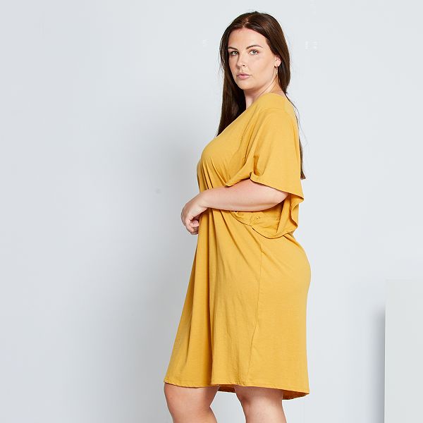 Robe tshirt Grande taille femme noir Kiabi 10,00€