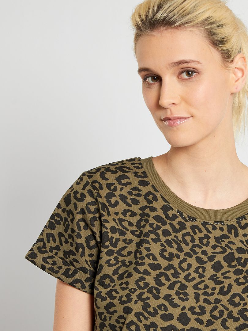 Robe tshirt 'JDY' kaki/noir Kiabi 20.00€