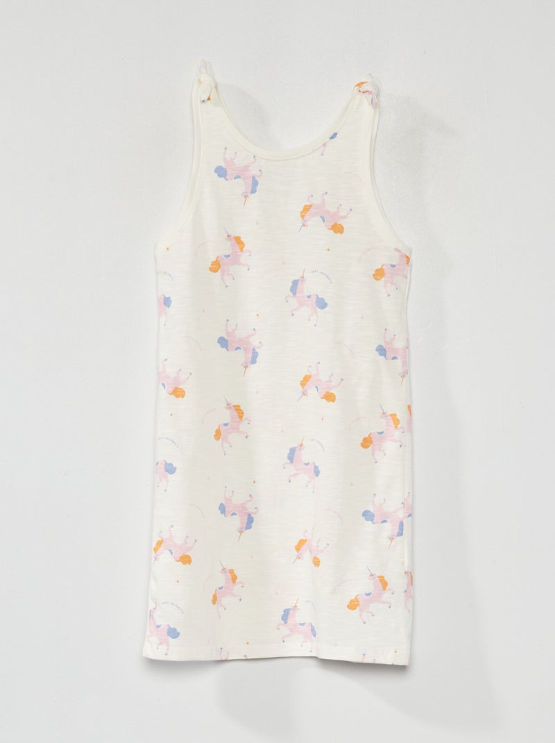 Robe t-shirt 'licorne' Blanc - Kiabi
