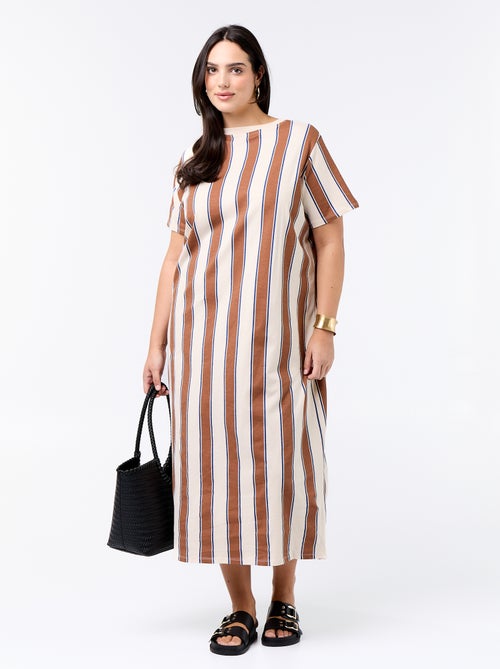 Robe t-shirt longue unie - Kiabi