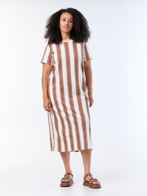 Robe t-shirt longue unie - Kiabi Robe t-shirt longue unie - Kiabi