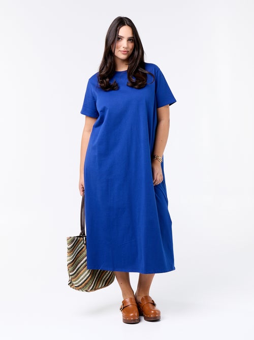Robe t-shirt longue unie - Kiabi