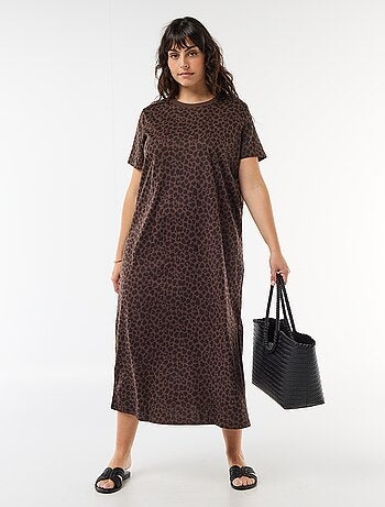 Robe t-shirt longue unie