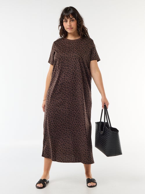 Robe t-shirt longue unie - Kiabi