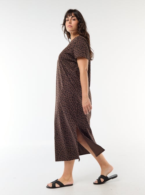Robe t-shirt longue unie - Kiabi