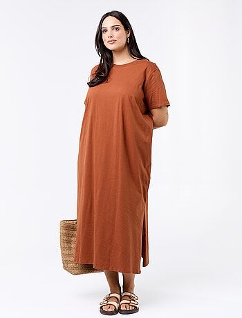 Robe t-shirt longue unie