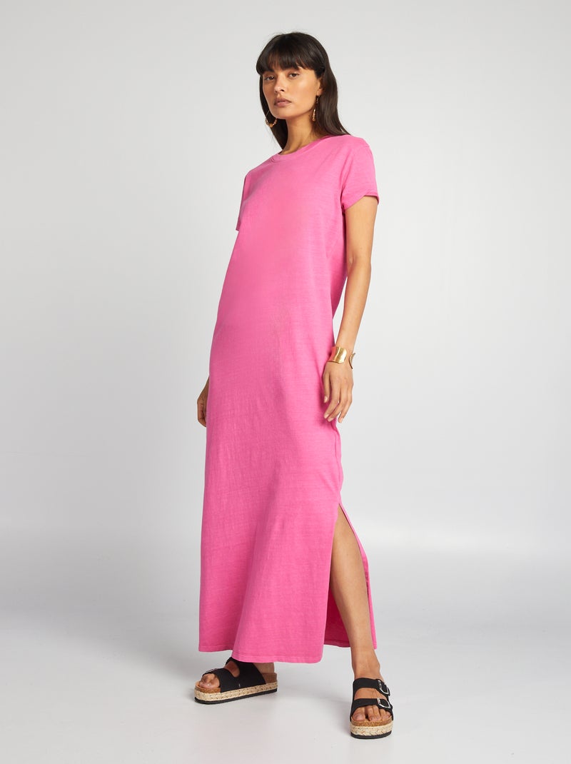 Robe T-shirt  maxi Rose - Kiabi