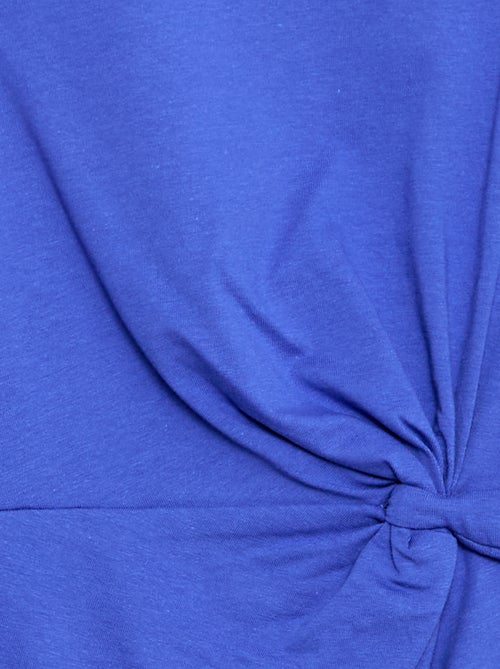 Robe t-shirt mi-longue avec nœud fantaisie devant - Kiabi