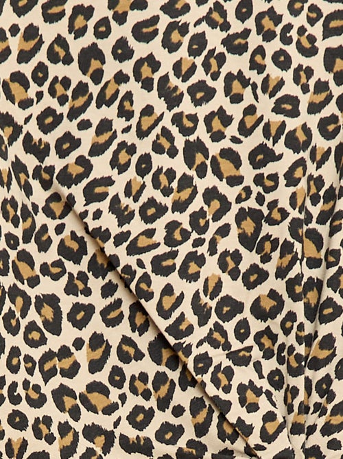 Robe t-shirt mi-longue avec nœud fantaisie devant - Kiabi